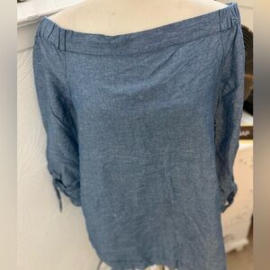 Free People Denim Blue Textured Material
